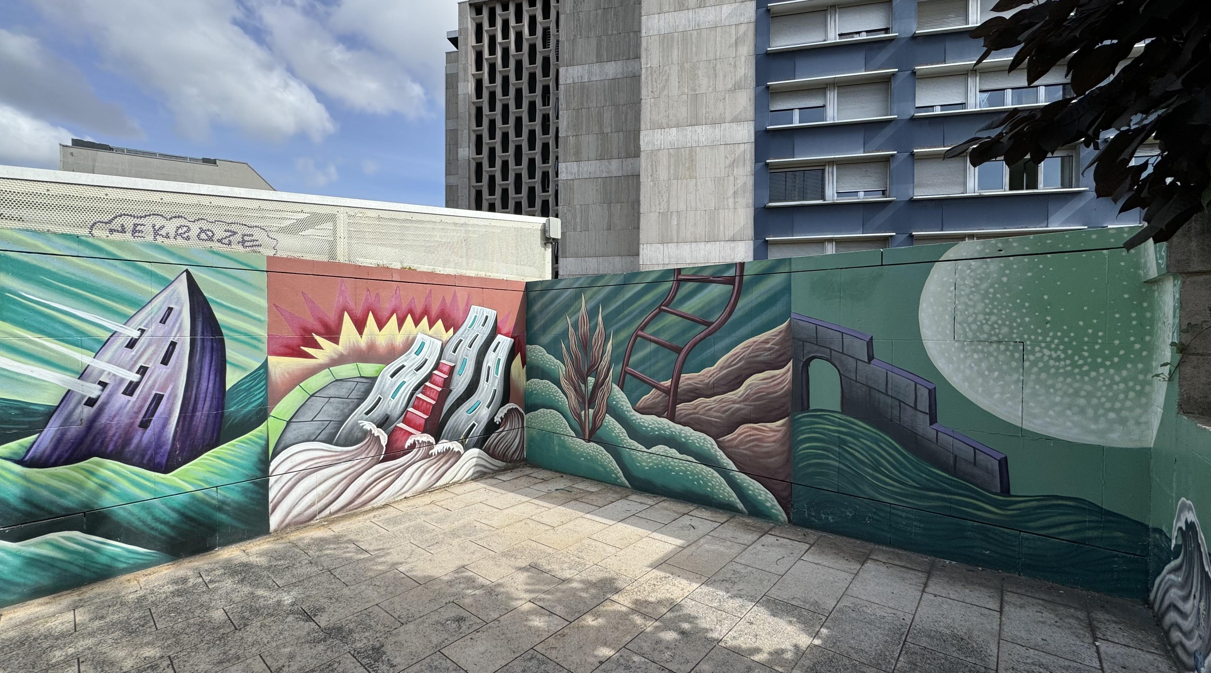 street art from the Bastille entrance