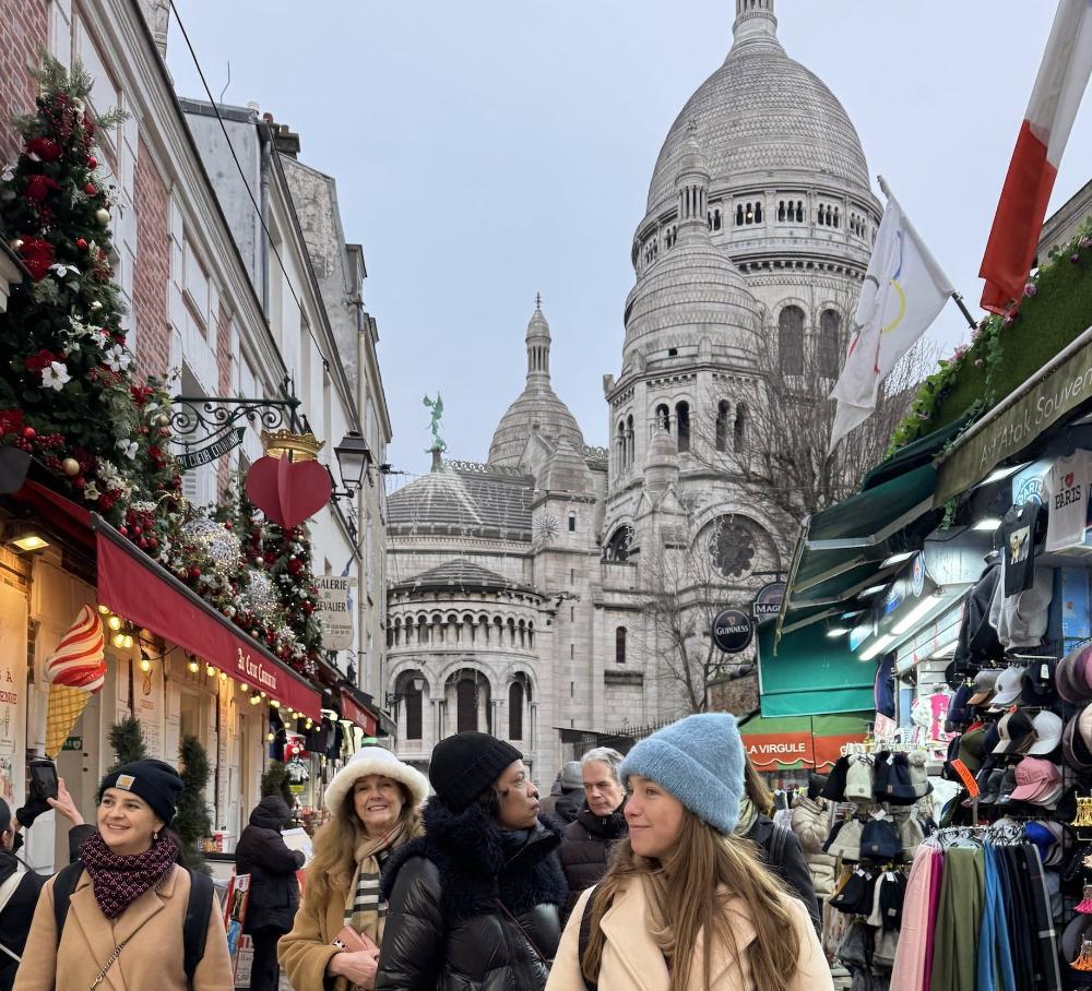 A wintery day in Montmartre looking at the Sacré-Cœur