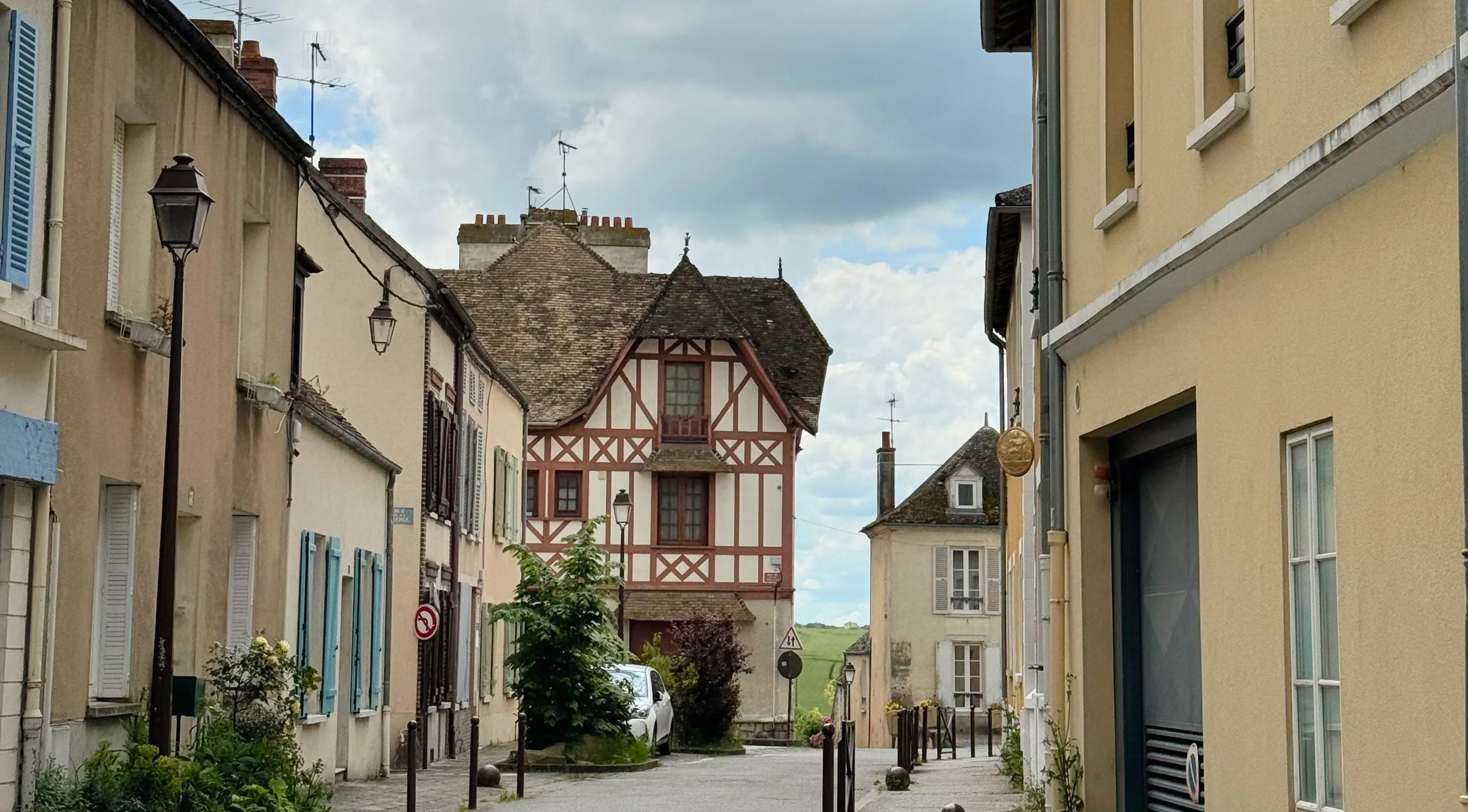 a view from within the town